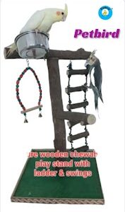 Bird Stand with ladder and Seedbowl