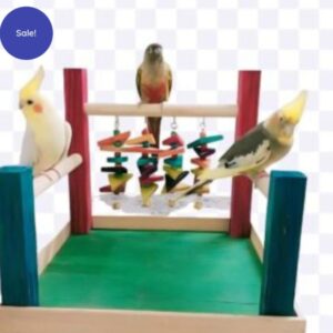 Bird Stand with Colorful Hangings