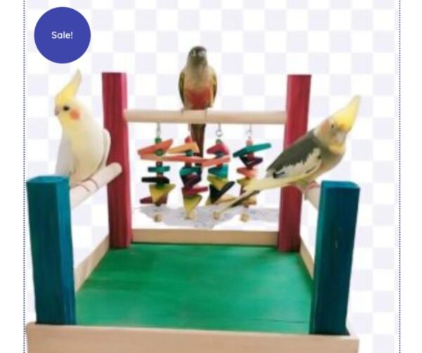 Bird Stand with Colorful Hangings