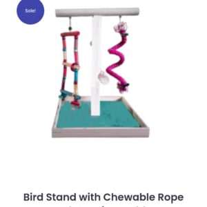 Bird Stand with Chewable Rope