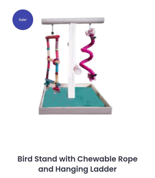 Bird Stand with Chewable Rope