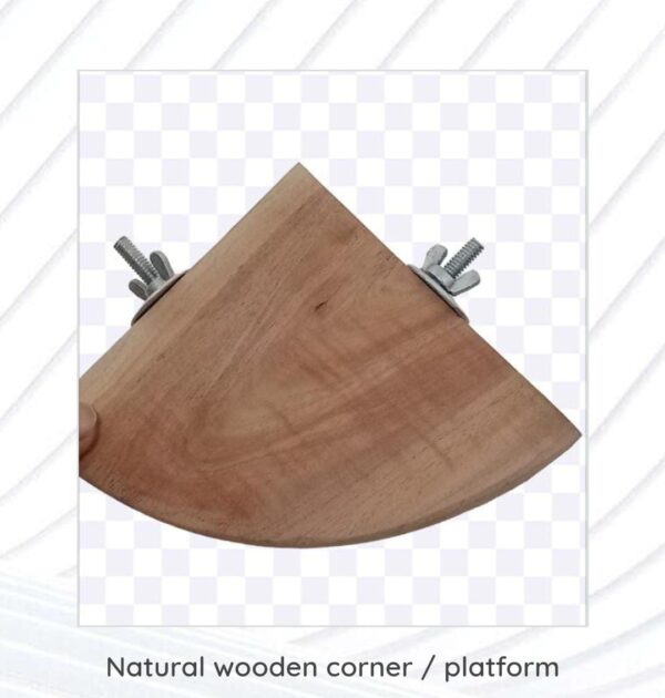 Natural Wooden Corner Platform