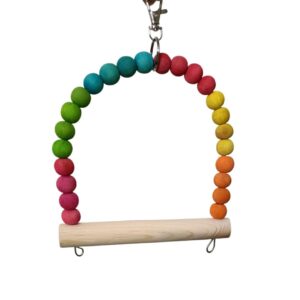 Natural Wooden Bird Swing Toy