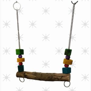 Pure Wooden Swing with Colorful blocks