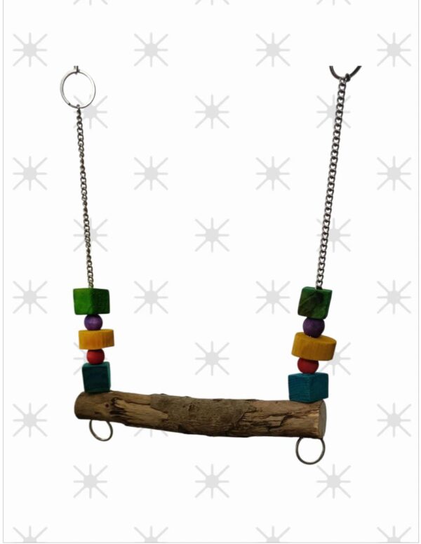 Pure Wooden Swing with Colorful blocks