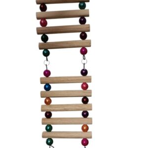 Pure Wooden Ladder with Round Colorful Beads
